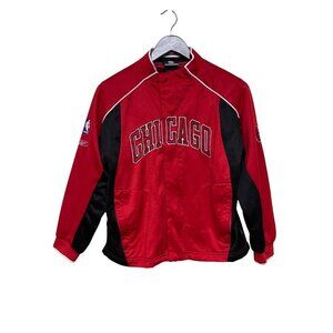 Reebok NBA Chicago Bulls Basketball Full Zip Warm Up Track Jacket Boys 10 12